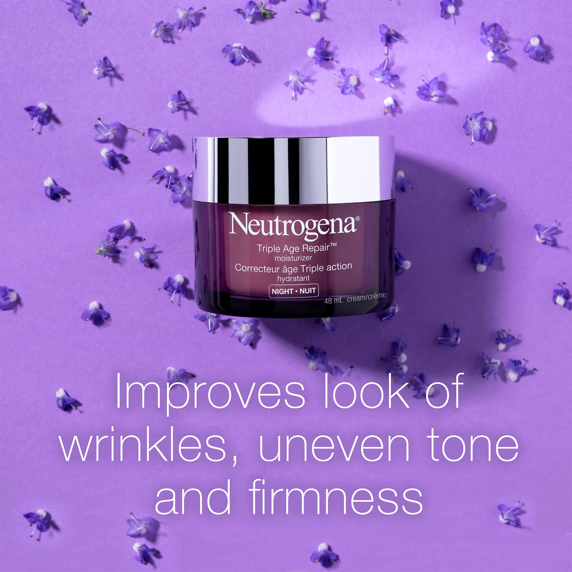 Neutrogena Night Cream, Triple Age Repair, Tone, and Firmness, 48 mL 🍁 All In One Marketplace Canada