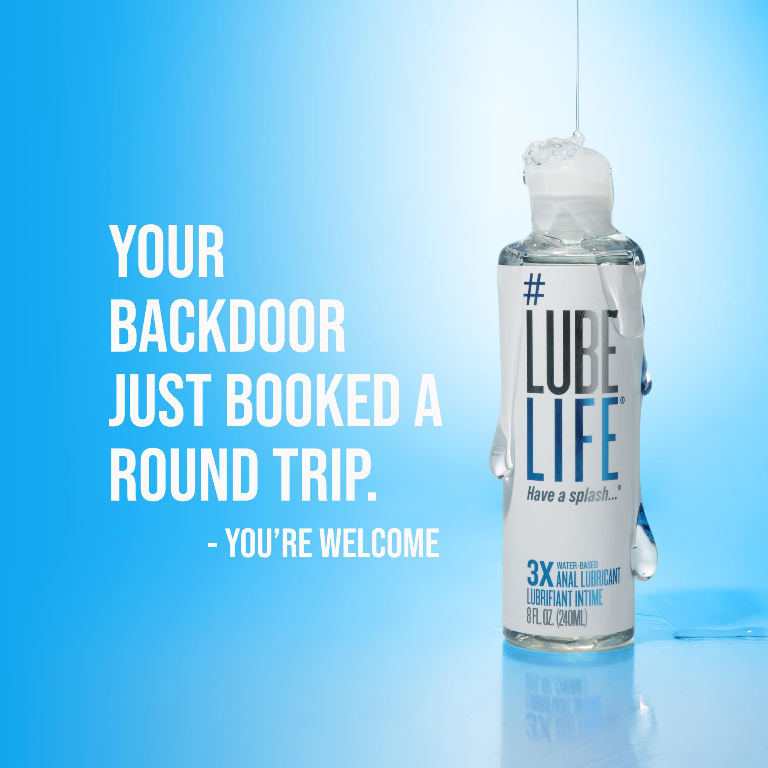 LubeLife 3X Anal Personal Lubricant, Thicker Water-Based lube for Men, Women and Couples, Extra Protection, Non-Sticky, Smooth Glide, 8 Fl Oz 🍁 All In One Marketplace Canada