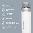 Stanley Quick Flip GO Water Bottle 24 oz | Push Button Lid | Leakproof and Packable for Travel and Sports | Insulated Stainless Steel | BPA-Free | Black 2.0 🍁 All In One Marketplace Canada