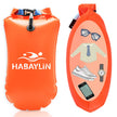 20L Swim Buoy, Swim Buoy with Storage for Kids and Adults, Waterproof Inflatable Dry Bag Swim Safety Float for Water Sports, Open Water Swimmers, Triathletes, Kayakers and Snorkelers, Orange 🍁 All In One Marketplace Canada