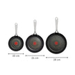 Jamie Oliver by Tefal Cooks Direct, Stainless Steel Pan Set, Frying Pans Nonstick Set 3 Pcs (20/24/28cm) (8/9/11 Inches), Induction Cookware with Even Heating 🍁 All In One Marketplace Canada