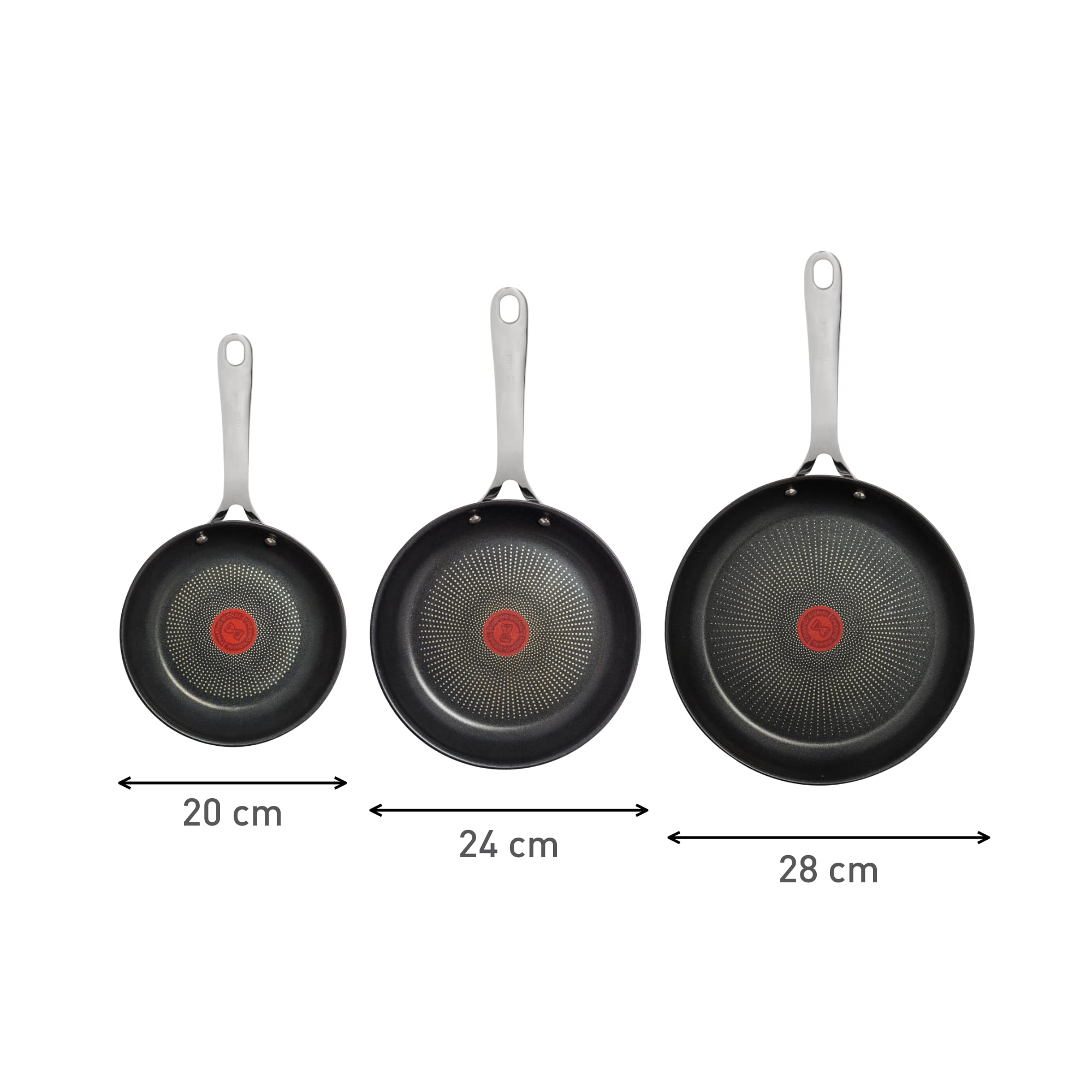 Jamie Oliver by Tefal Nonstick Coated Stainless Steel Pan Set 9.5