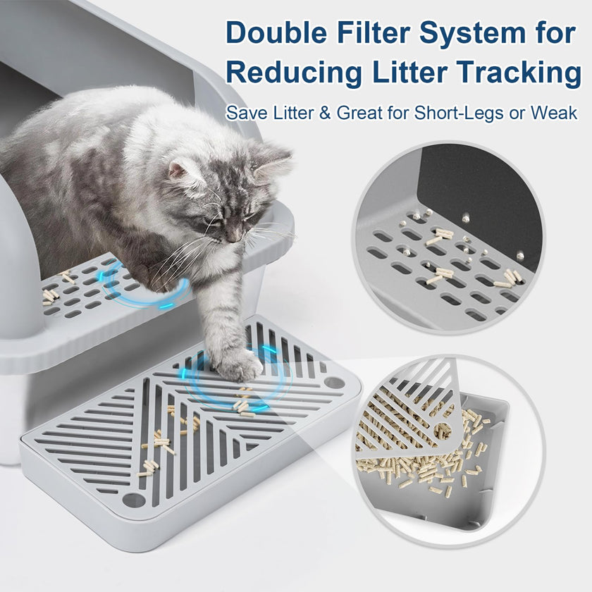 Suzzipaws XL Enclosed Stainless Steel Cat Litter Box for Big Cats 🍁 All In One Marketplace Canada