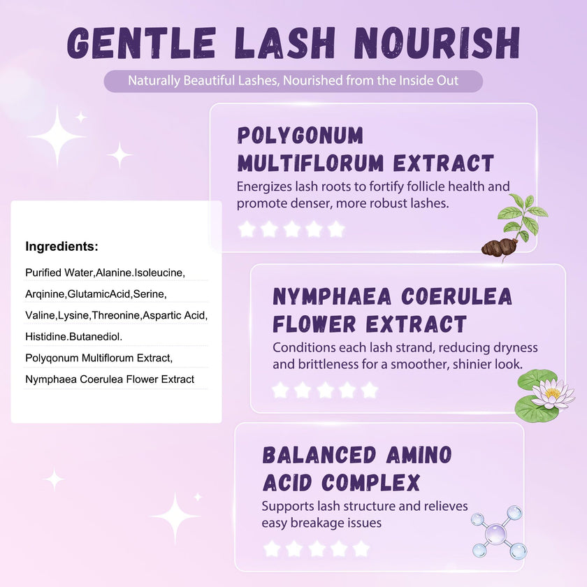 Lash Serum for Growth, Premium Eyelash Enhancer Care for Longer Thicker & Fuller, Gentle Formula Safe for Sensitive Eyes Non-Irritating Daily Use at Home & Travel - 5ml 🍁 All In One Marketplace Canada