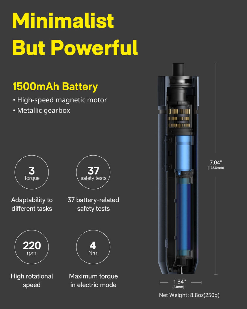 HOTO Electric Screwdriver Set, 3.6V Rechargeable Screwdriver Set with 25 S2-Steel Bits, Cordless Power Screwdriver Set with LED Light, All-in-One Design, 1500mAh 800 Times, USB-C Charging 🍁 All In One Marketplace Canada