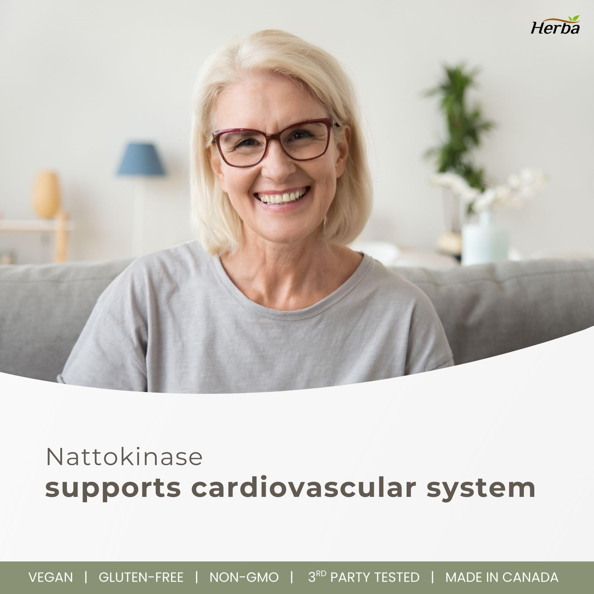 Herba Nattokinase Supplement 2000 FU – 100mg, 120 Delayed Release Capsules | Helps to Support Heart Health | Made in Canada 🍁 All In One Marketplace Canada