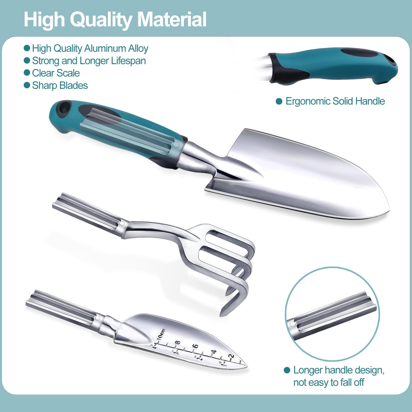Kynup Gardening Tools 7-Piece, Heavy Duty Garden Tools Set with Non-Slip Ergonomic Handle, Repotting Mat, Rust-Proof, Gardening Hand Tools with Handbags and Gloves, Gardening Gifts for Women and Men 🍁 All In One Marketplace Canada