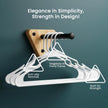 Utopia Home Plastic Hangers, 30 Pack, Clothes Hangers with Shoulder Grooves, Durable Space Saving Coat Hanger for Shirts, Pants, Skirts, Jackets, Blouses, Dresses and Everyday Wardrobe Use (White) 🍁 All In One Marketplace Canada
