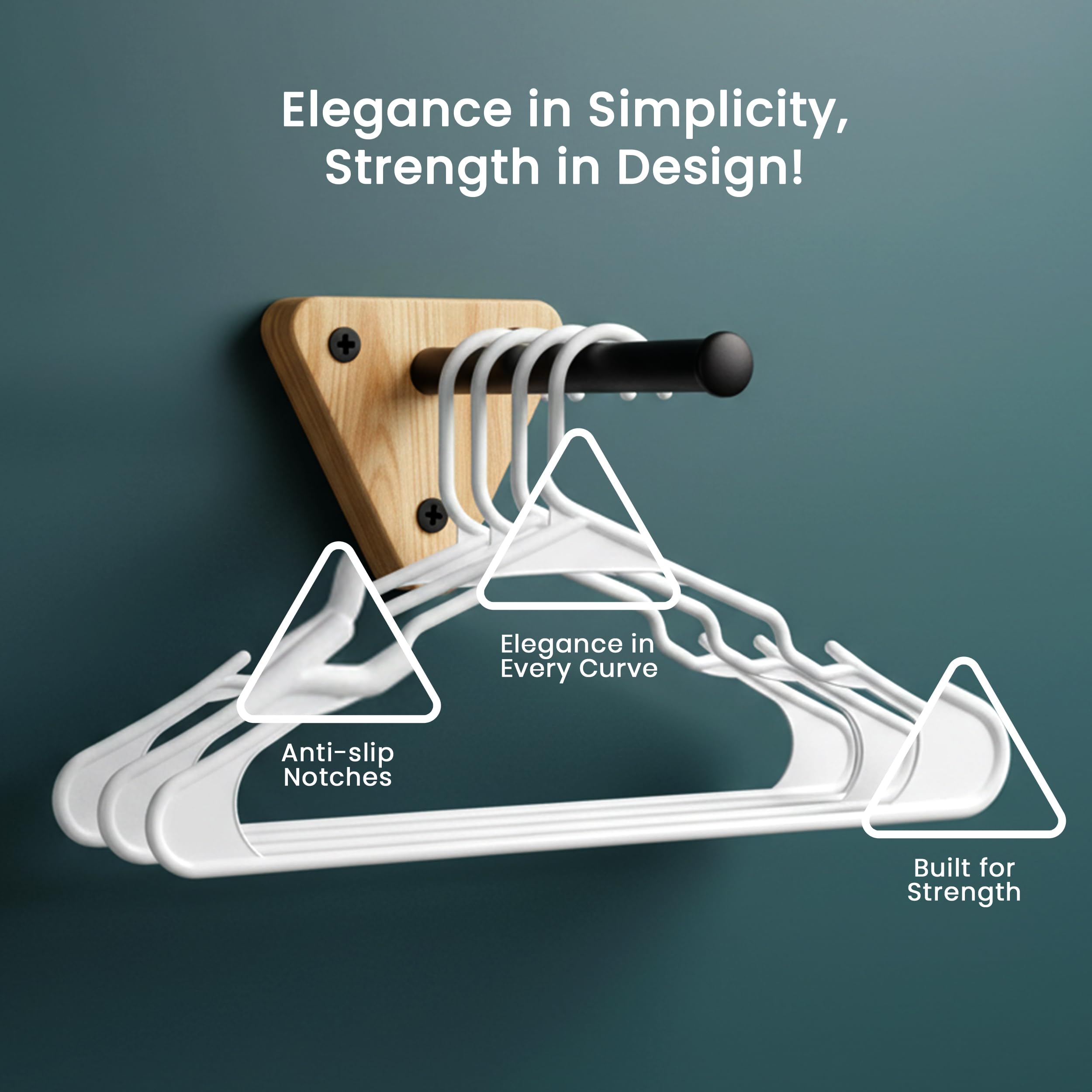 Utopia Home Plastic Hangers, 30 Pack, Clothes Hangers with Shoulder Grooves, Durable Space Saving Coat Hanger for Shirts, Pants, Skirts, Jackets, Blouses, Dresses and Everyday Wardrobe Use (White) 🍁 All In One Marketplace Canada