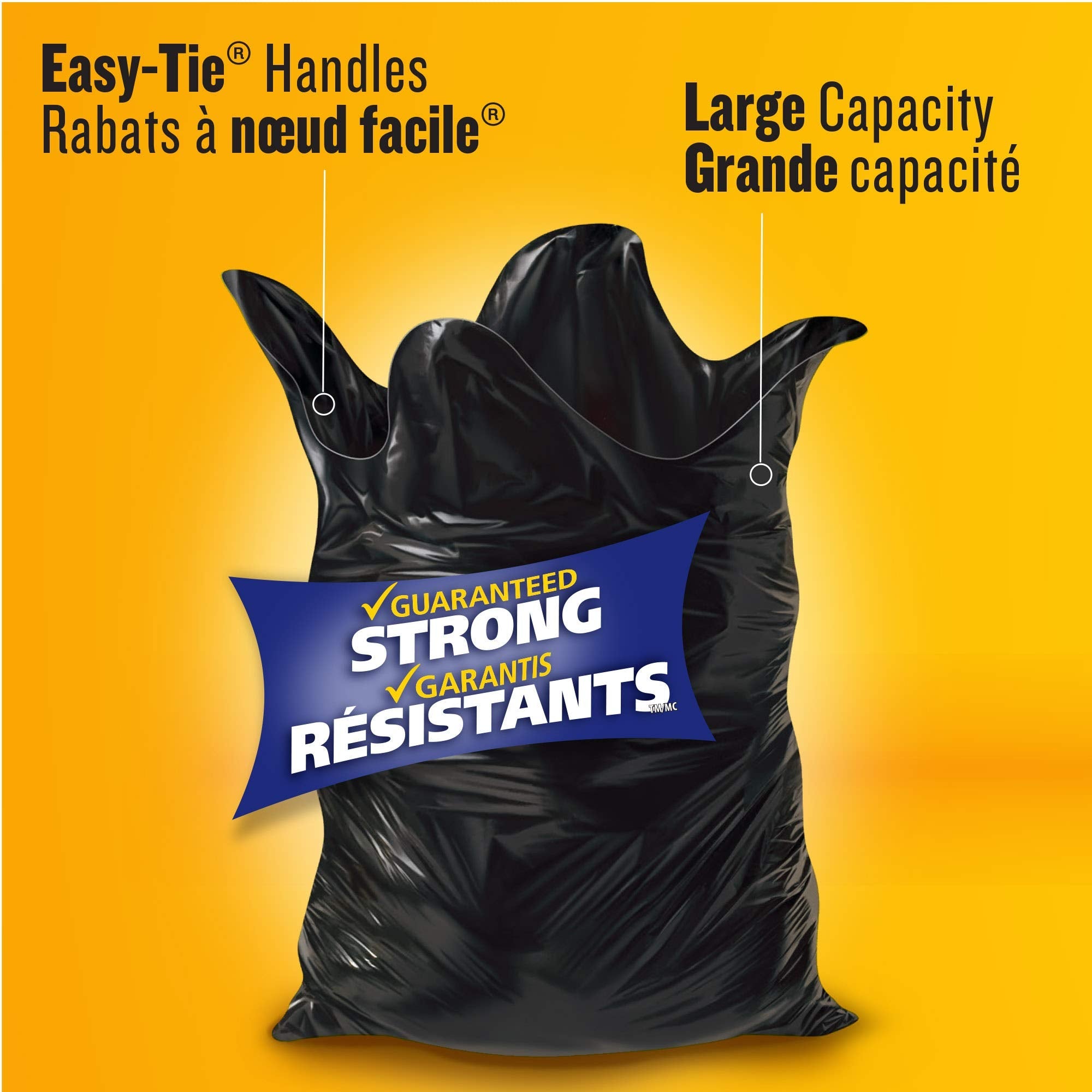 Glad Black Garbage Bags - Regular 74 Litres - Value Pack 100 Trash Bags, Made in Canada of Global Components 🍁 All In One Marketplace Canada