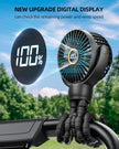 Portable Stroller Fan, Mini Baby Fan Clip on Fan, LED Display, 360° Rotate Flexible Tripod, Rechargeable Small Personal Handheld Fan Cooling Desk Fan for Car Seat Crib Treadmill Travel 🍁 All In One Marketplace Canada