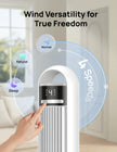 DREO Tower Fan for Bedroom, 90° Oscillating Standing Fans for Room with 4 Speeds, 3 Modes, 28dB Quiet for Sleep, 25ft/s Velocity, 8H Timer, Remote, Living Room, Office, Home, Black, TF117 🍁 All In One Marketplace Canada