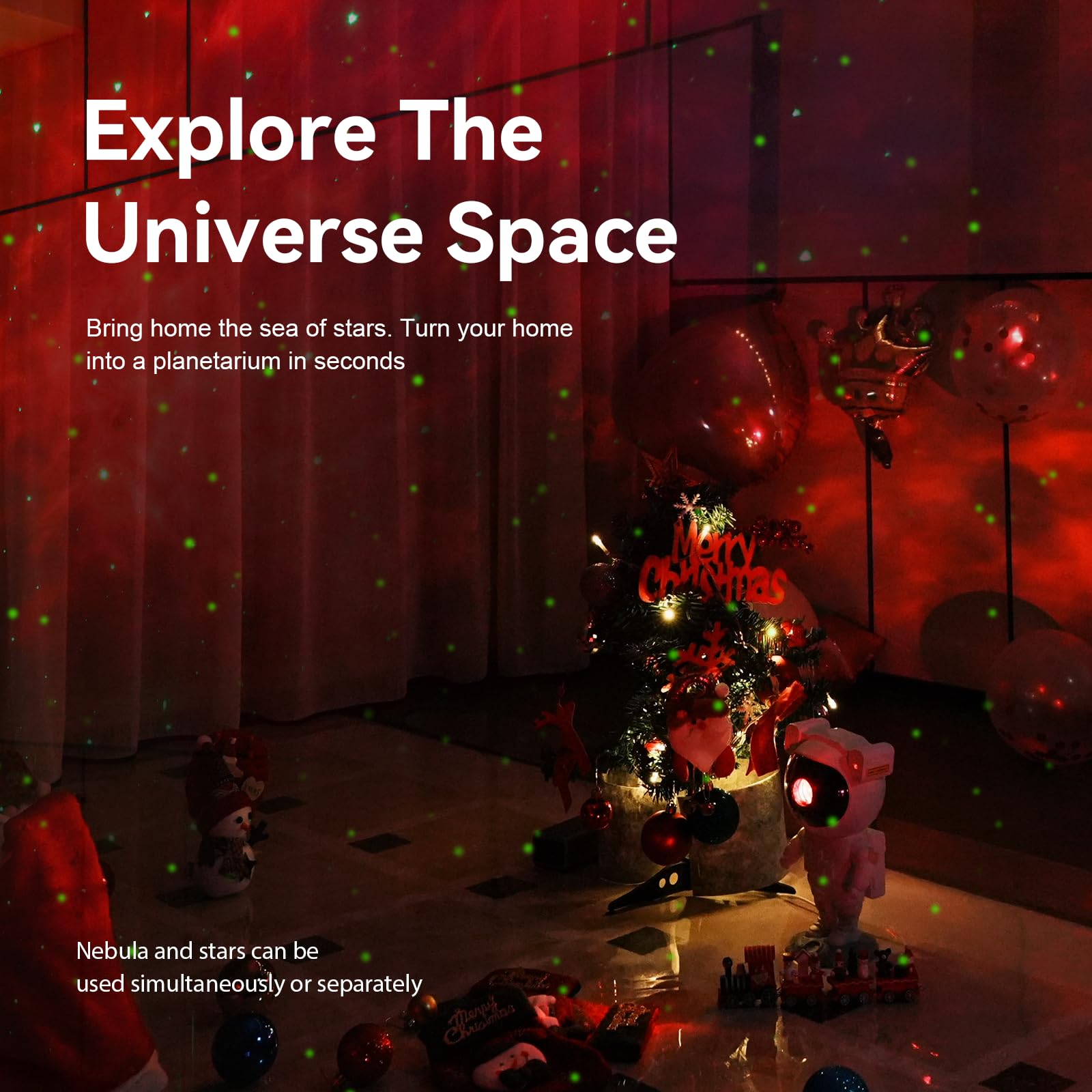 Astronaut Star Projector Night Light - Space Buddy Projector, Galaxy Starry Nebula Ceiling Projection Lamp with Timer and 360°Adjustable, Kids Adults Room Decor, for Bedroom, Game Room etc. 🍁 All In One Marketplace Canada
