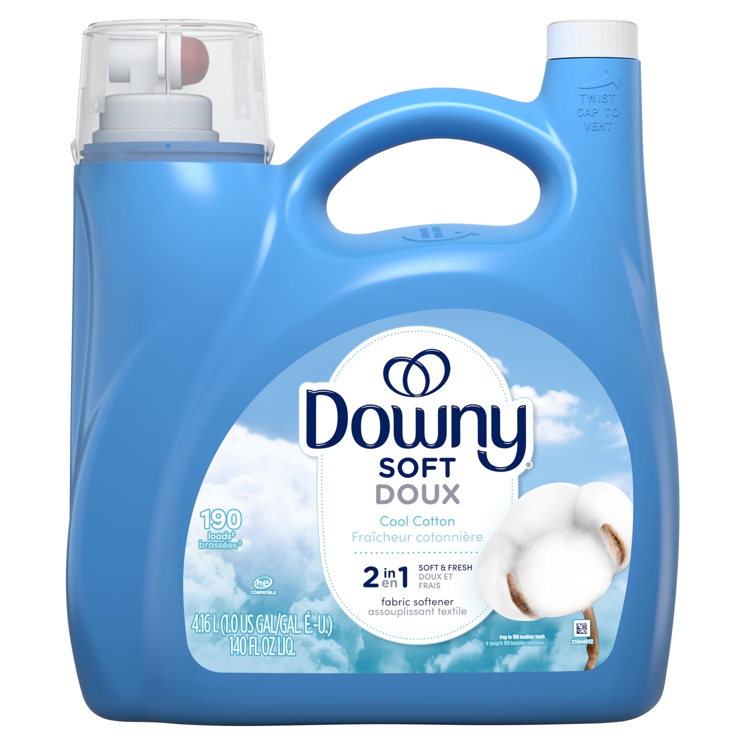 Downy Ultra Laundry Liquid Fabric Softener (Fabric Conditioner), Cool Cotton, 4.16L, 190 Loads 🍁 All In One Marketplace Canada