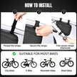 WOTOW Bike Frame Storage Bag, Water Resistant Cycling Reflective Triangle Handlebar Top Tube Bag Under Seat Pouch Strap-On Adjustable Install Position Tool Accessories Pack for Mountain Road Bike 🍁 All In One Marketplace Canada