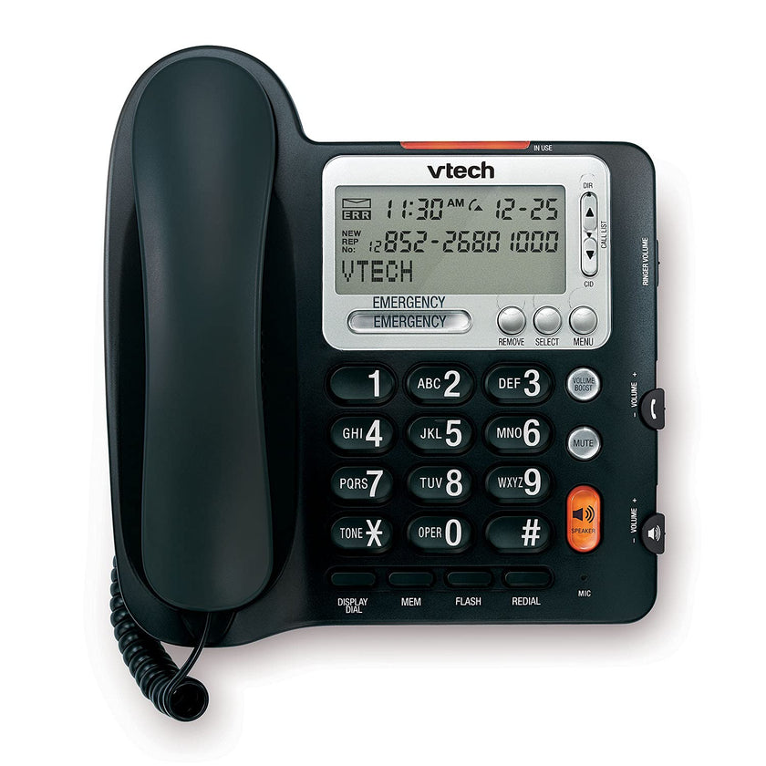 VTech CD1281 Corded Big Button Telephone with Speakerphone, Volume Boost, Caller ID, Desk or Wall Mount (Not Answering Machine) 🍁 All In One Marketplace Canada
