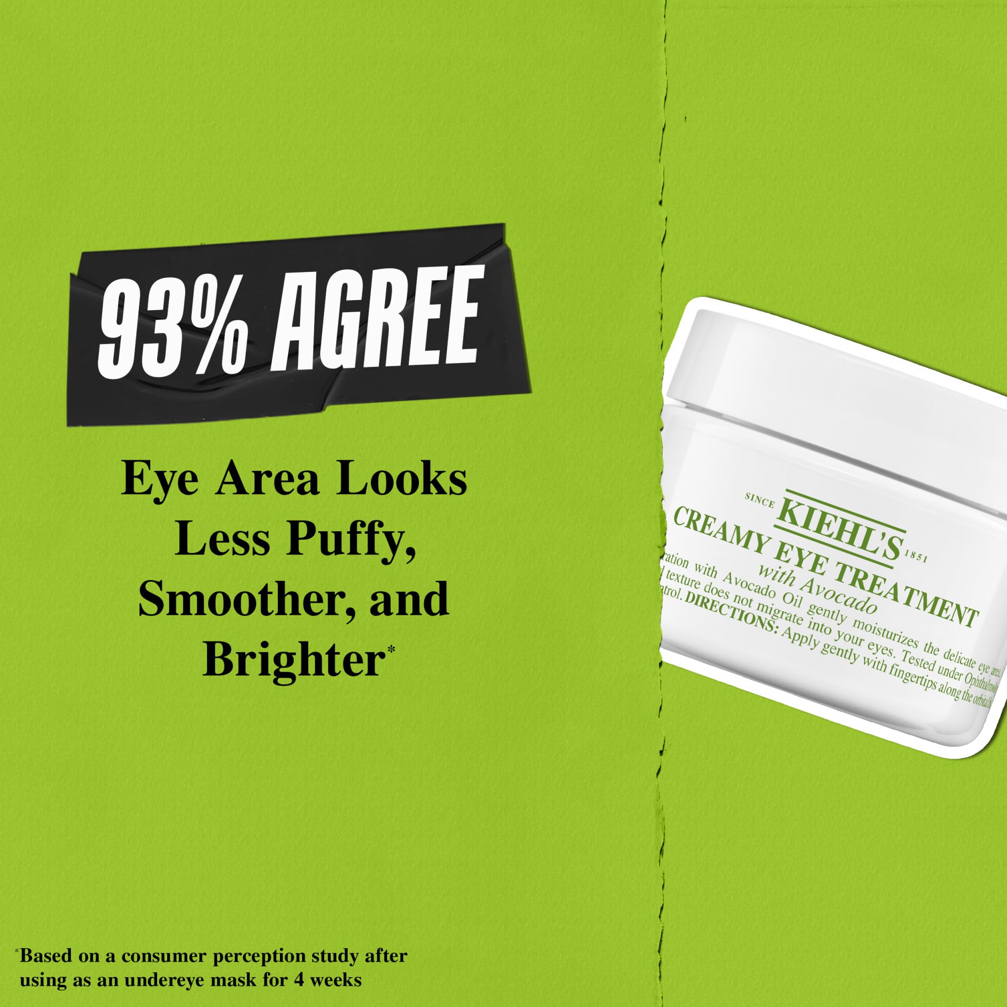 Kiehl's Avocado Eye Treatment, Nourishing and Hydrating Eye Cream, Avocado Oil and Caffeine to Energize and Invigorate Dry, Tired Eyes, 99% Naturally Derived Formula - 28 ml 🍁 All In One Marketplace Canada