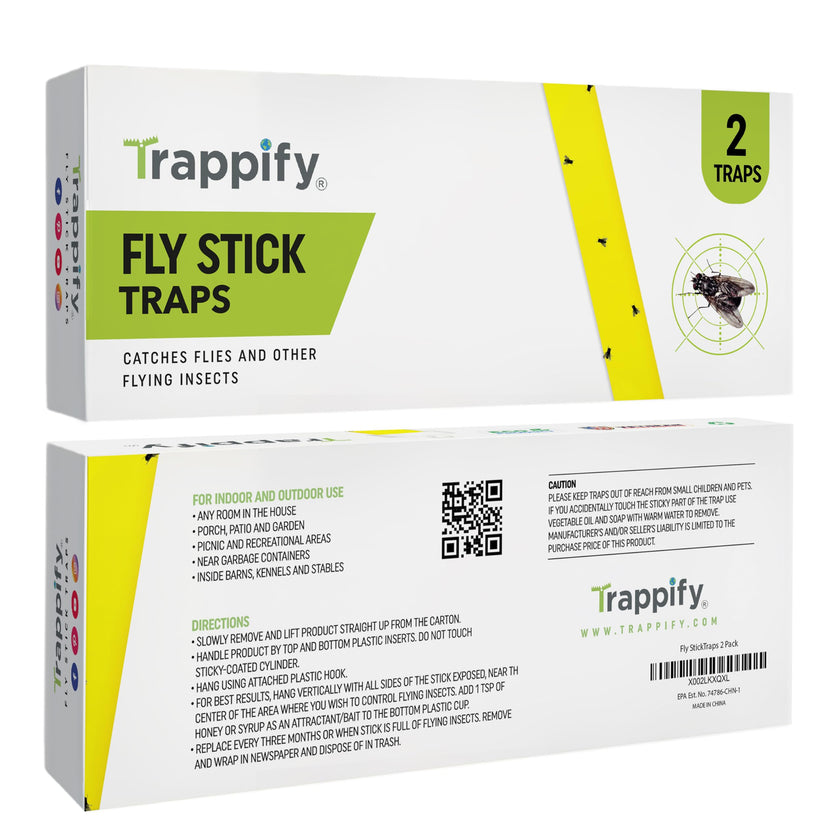 Trappify Hanging Fly Traps Outdoor: Fruit Fly Traps for Indoors | Fly Catcher, Gnat, Mosquito, & Flying Insect Catchers for Inside Home - Disposable Sticky Fly Trap for Indoor House Pest Control (2) 🍁 All In One Marketplace Canada