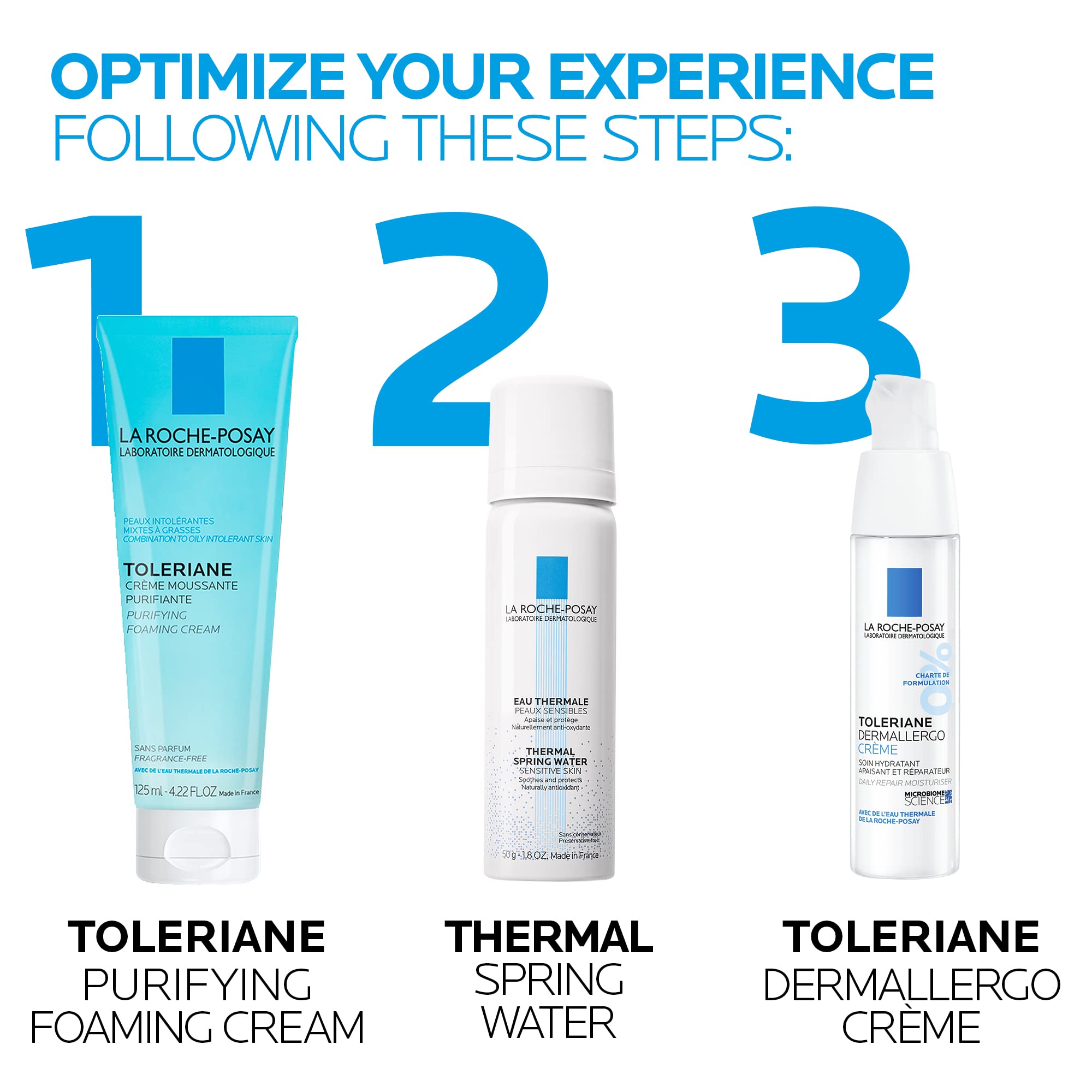 La Roche-Posay Face Cleanser, Toleriane Purifying Foaming Cream for Sensitive Skin with Glycerin, Cleanser and Makeup Remover, Fragrance Free, Preservative Free, Soap Free, Dermatologist Recommended Brand, 125 ML 🍁 All In One Marketplace Canada