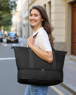 HOTOR Travel Duffel Bag - Large Weekender Bags for Women, Carry On Bag with Shoe Compartment, Overnight Bag with Toiletry Bag for Travel Essentials and Travel Accessories, Black, 34.0 x 45.0 x 20.0 cm 🍁 All In One Marketplace Canada
