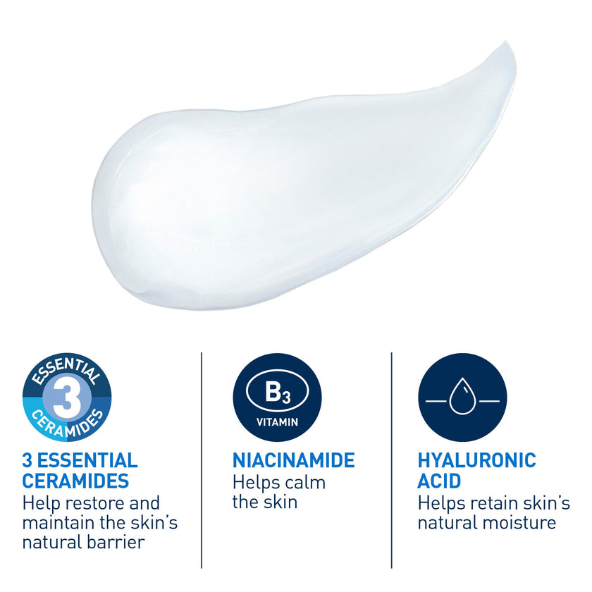 CeraVe Ultra-Light Moisturizing Gel Cream, Lightweight Face Moisturizer with Ceramides, Niacinamide & Hyaluronic Acid. Oil Free, Fast Absorbing and Fragrance-Free, Dermatologist Recommended, 52 mL 🍁 All In One Marketplace Canada
