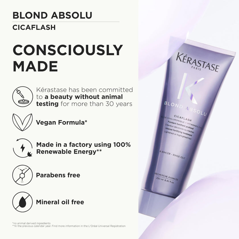 Kérastase Blond Absolu Conditioner, Cicaflash Purple Conditioner, Repairs & Nourishes, Protects Against Breakage, For Bleached, Highlighted, and Damaged Hair, With Hyaluronic Acid 🍁 All In One Marketplace Canada