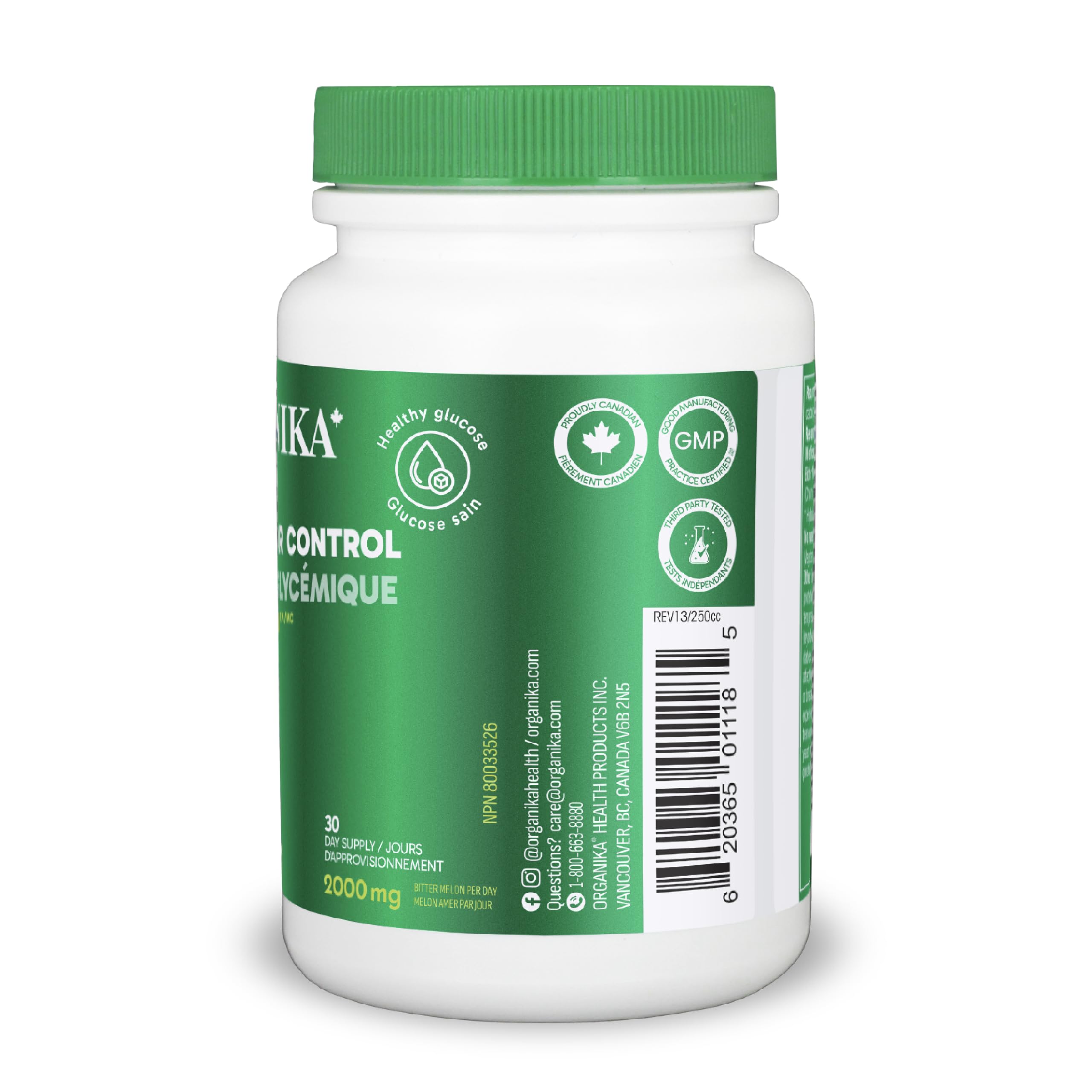 Organika Blood Sugar Control (Formerly Cr-Bitter Melon) 120 Caps 🍁 All In One Marketplace Canada