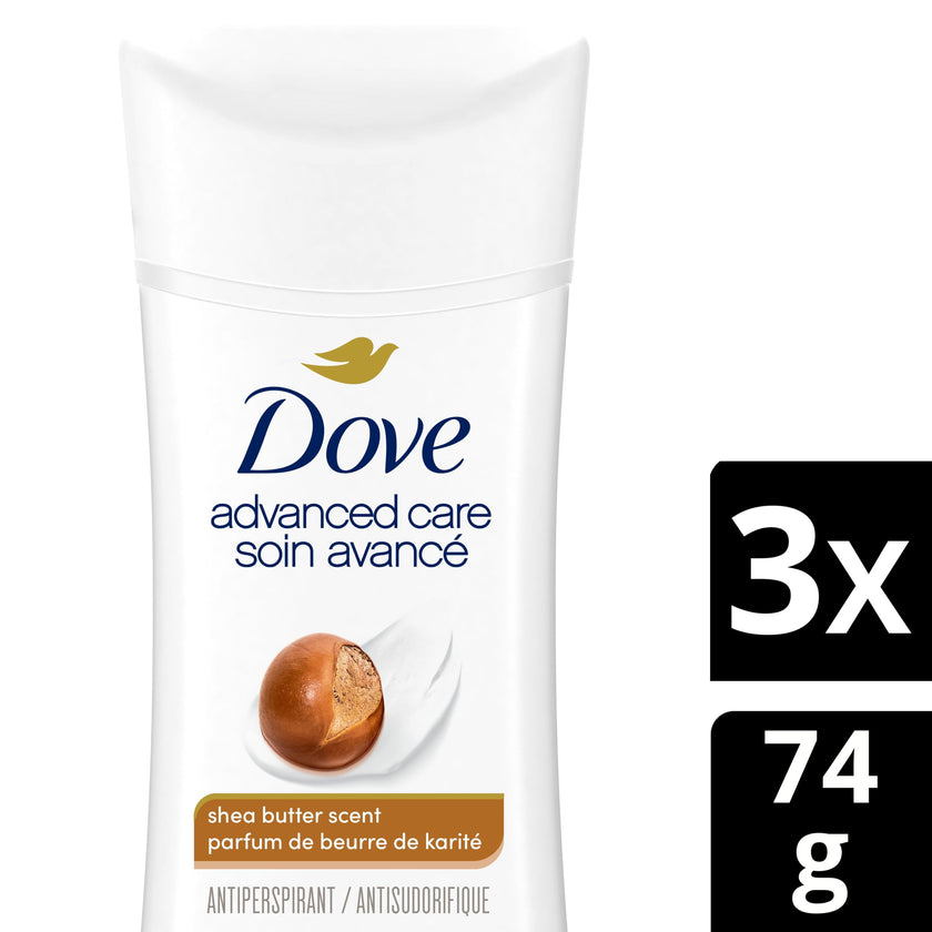 Dove Advanced Care Antiperspirant Stick for women Shea Butter for 48-Hour Protection, Cruelty-Free Women's Antiperspirant, 74g (Pack of 3) 🍁 All In One Marketplace Canada