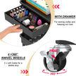 Goovilla 3 Tier Rolling Utility Cart Organizer with Removable Drawer, Stable and Sturdy Black Rolling Storage Carts with 2 Lockable Wheels for Bathroom, Kitchen, Snack, Craft, Makeup, Baby Essentials 🍁 All In One Marketplace Canada