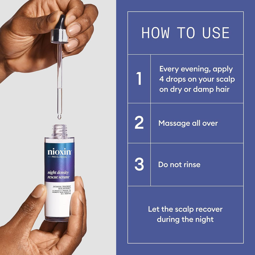 Nioxin Night Density Rescue Serum | Overnight Hair Thickening Serum | Protects Against Hair Breakage | Intensive Treatment with Oxydine | 2.4 Fl oz | 70 ml 🍁 All In One Marketplace Canada