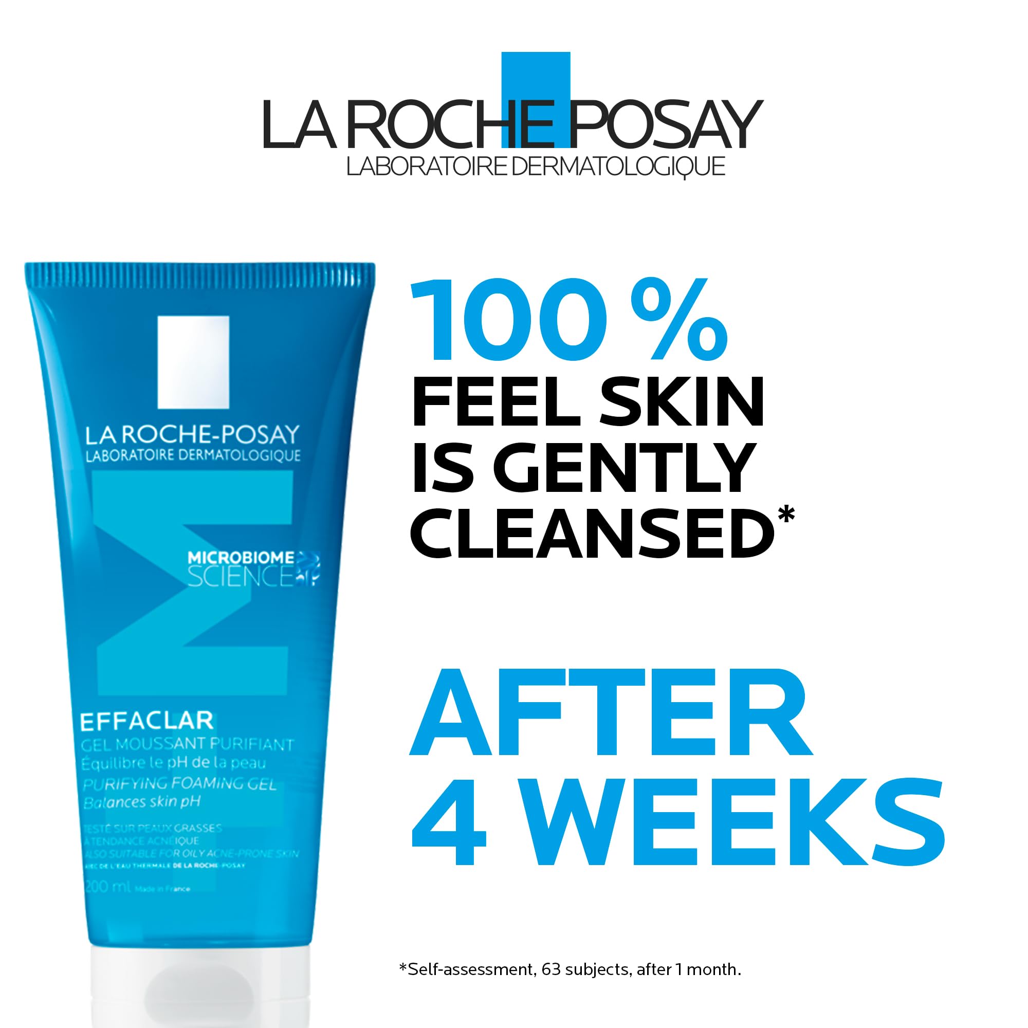 La Roche-Posay Face Wash Gel Cleanser, Effaclar Gentle Purifying Foaming Gel for Oily and Sensitive Acne-Prone Skin. Alcohol-free, Soap-Free, Paraben-free, Non-Comedogenic. 200mL 🍁 All In One Marketplace Canada