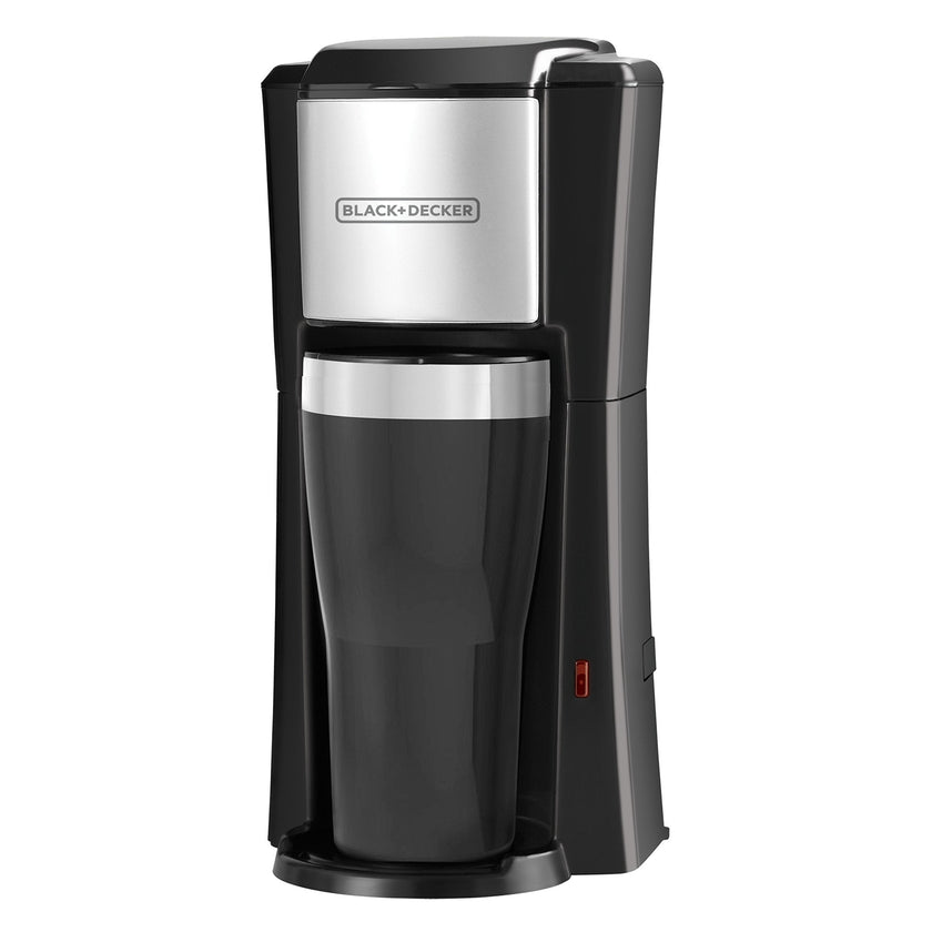 BLACK+DECKER Single Serve Coffee Maker, Includes One Dishwasher Safe Travel Mug (16oz), CM618C Black 🍁 All In One Marketplace Canada
