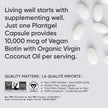 Sports Research® Max Strength Vegan Biotin 10,000mcg with Organic Coconut Oil - Helps to Maintain Healthy Hair, Nails and Skin - Great for Women & Men - 120 Veggie Softgels 🍁 All In One Marketplace Canada