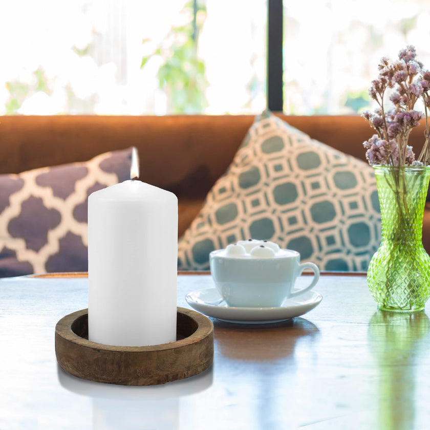 Stonebriar Unscented White Tall Pillar Candles, 65 Hour Burning Candle Pillars, Perfect for Decor, Weddings, Emergencies 3