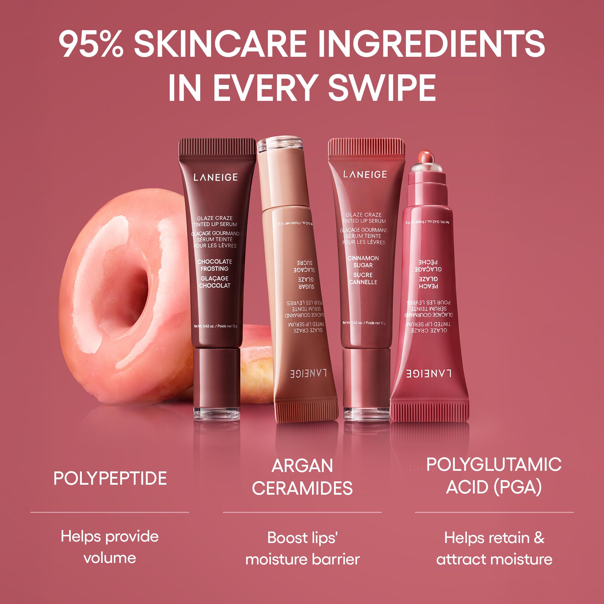 LANEIGE Glaze Craze Tinted Lip Serum, Maple Glaze: Hydrating Lip Serum for Glossy, Nourished Lips with Plumping Polypeptides 🍁 All In One Marketplace Canada