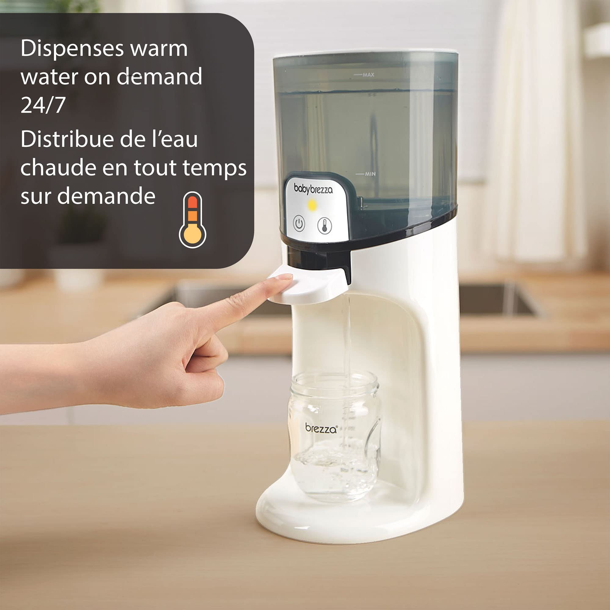 Baby Brezza Instant Warmer - Instantly Dispense Warm Water at Perfect Baby Bottle Temperature - Traditional Baby Bottle Warmer Replacement - Fast Baby Formula Bottles 24/7-3 Temperatures 🍁 All In One Marketplace Canada