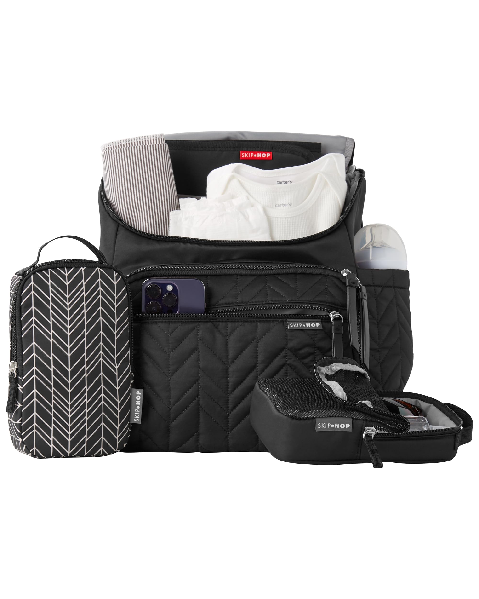 Skip Hop Diaper Bag Backpack: Forma, Multi-Function Baby Travel Bag with Changing Pad & Stroller Attachment, Black 🍁 All In One Marketplace Canada