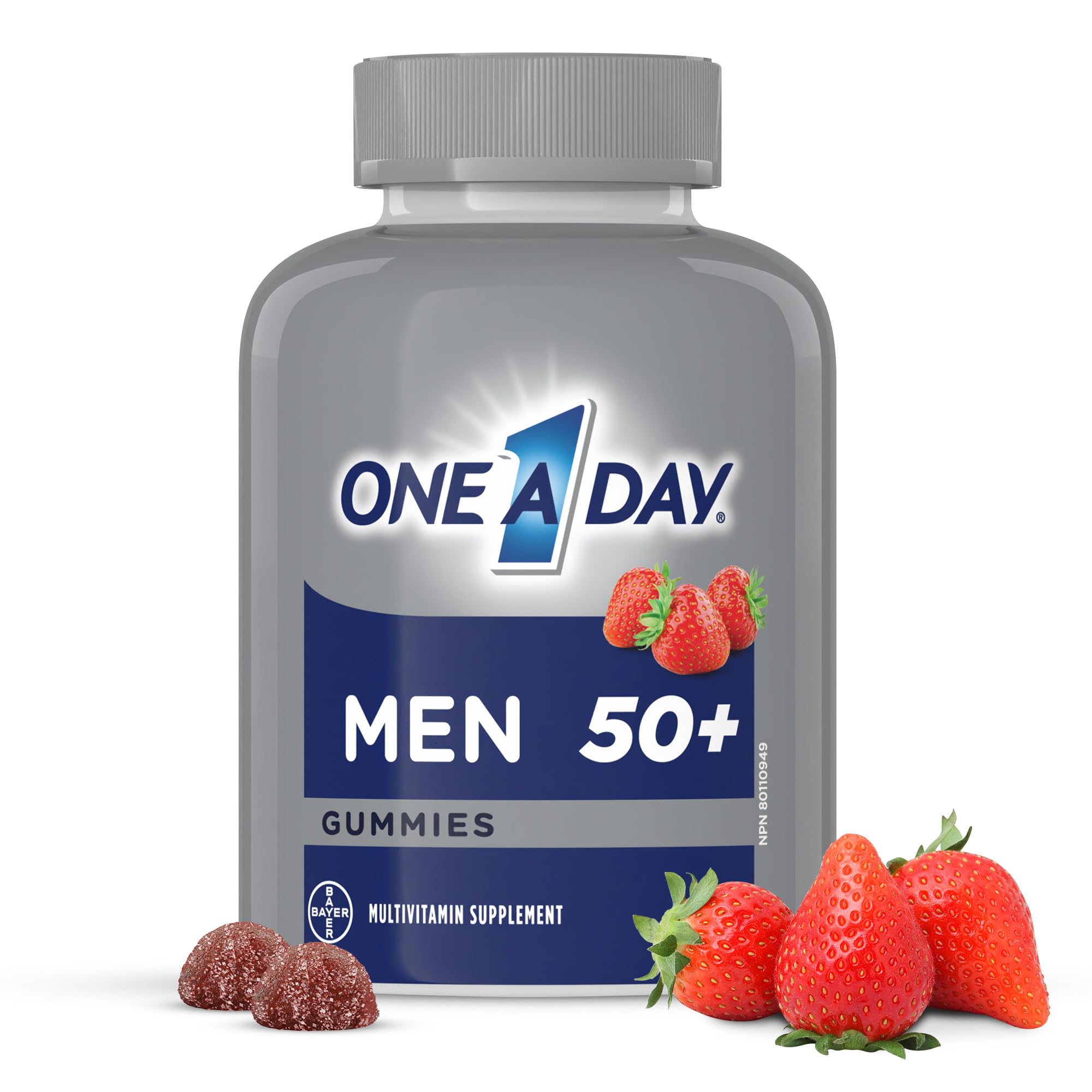One A Day Men 50 Plus Multivitamin Gummies- Advanced Multivitamin Gummy with Brain Function & Immunity Support, Formulated with Vitamins & Minerals for Men 50+, 130 Gummies 🍁 All In One Marketplace Canada