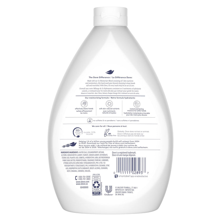 Dove Advanced Care Shea Butter & Warm Vanilla Hand Wash for soft, smooth skin, Bottle Refill nourishes skin 10 layers deep, 1 L (Pack Of 3) 🍁 All In One Marketplace Canada