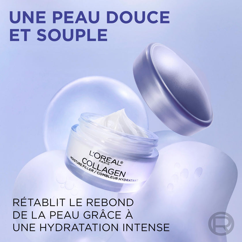 L’Oréal Paris Anti-Aging Day Face Moisturizer and Night Moisturizer Face Cream, Korean Skincare Inspired, Glass Skin Hydrating Face Cream to Smooth Skin & Reduce Look of Wrinkles, Collagen Moisture Filler, 50 ml 🍁 All In One Marketplace Canada
