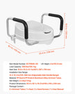 VEVOR Raised Toilet Seat with Arms, 300 lbs Load Capacity, 4-Inch Lift Height, Widened Commode Elevated Toilet Seat Riser with Padded Handles for Seniors, Elderly, Handicap, Disabled, and Adults Use 🍁 All In One Marketplace Canada