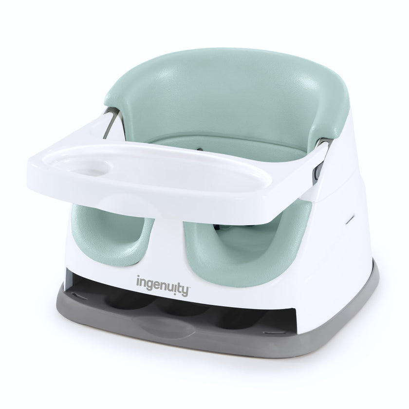 Ingenuity Baby Base 2-in-1 Booster Feeding and Floor Seat with Self-Storing Tray - Mist 🍁 All In One Marketplace Canada