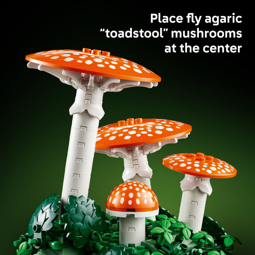 LEGO Botanicals Woodland Mushrooms - Building Set for Adults, Ages 18+ - Mushroom Decor for Home Office, Desk - Gifts for Women & Men - Craft Activity - 11505 🍁 All In One Marketplace Canada