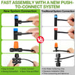 MIXC 101FT Drip Irrigation System, Easy to Setup Automatic Garden System with Anti-UV 1/4