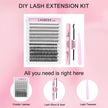Lash Extension Kit 20D+40D Clusters With Bond and Seal - Waterproof DIY Eyelash Extension Set With Tweezers (Set 20D/40D-0.07D-9-16Mix) 🍁 All In One Marketplace Canada