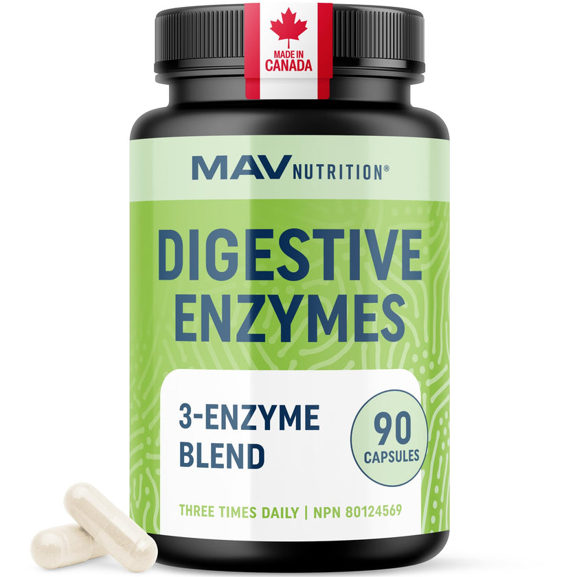 Digestive Enzymes 280MG for Digestive Health & Bloating Relief for Women & Men | Triple Digestive Enzyme Blend to Break Down Carbs & Fats, Anti Bloating Supplement for Women & Men | Vegetarian | 90ct 🍁 All In One Marketplace Canada