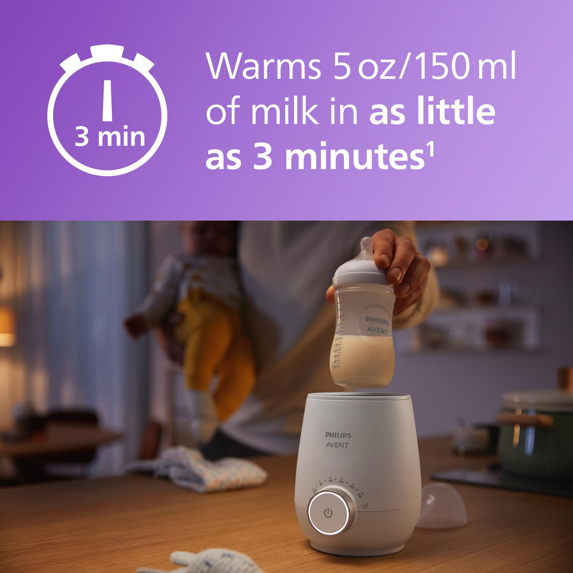 Philips Avent Premium Fast Bottle Warmer, with Smart Temperature Control, Water Bath Technology, Automatic Shut-off, Model SCF358 🍁 All In One Marketplace Canada