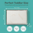Baby Works Toddler Pillow - Soft, Supportive and Breathable Memory Foam with Hypoallergenic Bamboo Cover, Chiropractor Recommended, Washable and Removable Cover, Perfect for Cribs, Ages 12m+ 🍁 All In One Marketplace Canada