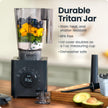 Chefman Obliterator 48 oz Countertop Blender for Smoothies, 1380W Motor to Crush Ice, Nuts, and Frozen Fruit with Stainless Steel Blade, Auto Blend Function, Includes 20 oz Travel Jar - Midnight 🍁 All In One Marketplace Canada