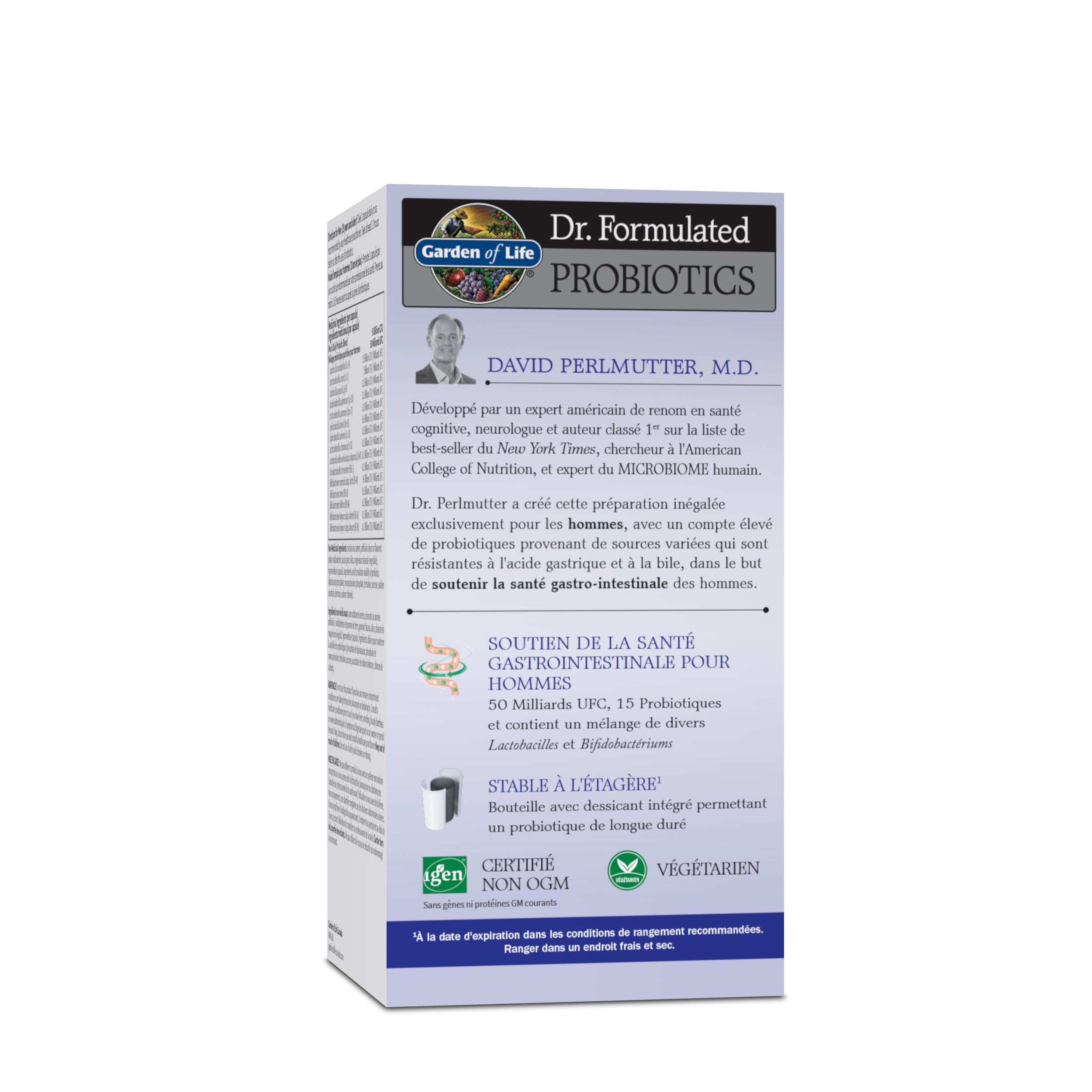 Garden of Life - Dr. Formulated Probiotics Once Daily Men's | Support Men's Gut Health & Digestion | 50 Billion CFU + 15 Probiotic Strains | Shelf Stable | Gluten Free, Dairy Free, Soy Free 🍁 All In One Marketplace Canada